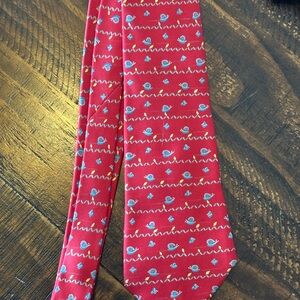 Hermes Red and Blue Patterned Tie